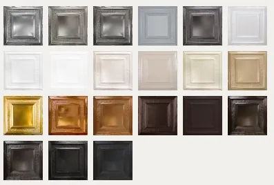 Unfinished tin panels