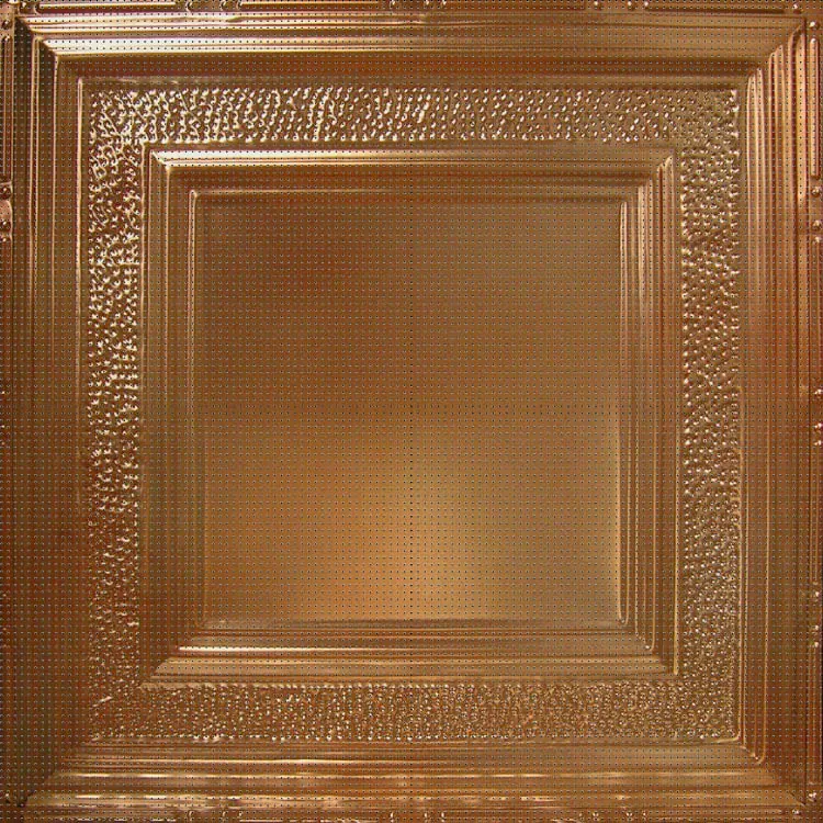 Pattern No. 6, Hammered Square, pressed tin panel