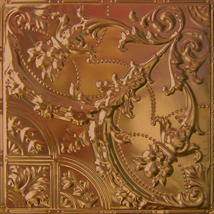 Pattern No. 9, Arabesque Pearl, pressed tin panel